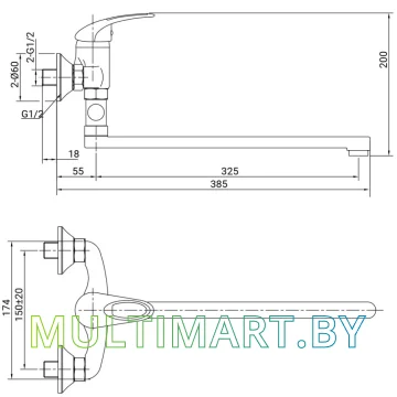 Смеситель Juguni Phoenix 0402.609 картинка 7